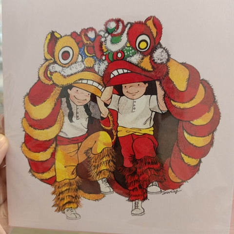 PAGODA KINGDOM Greeting Card: Happy Dancers!