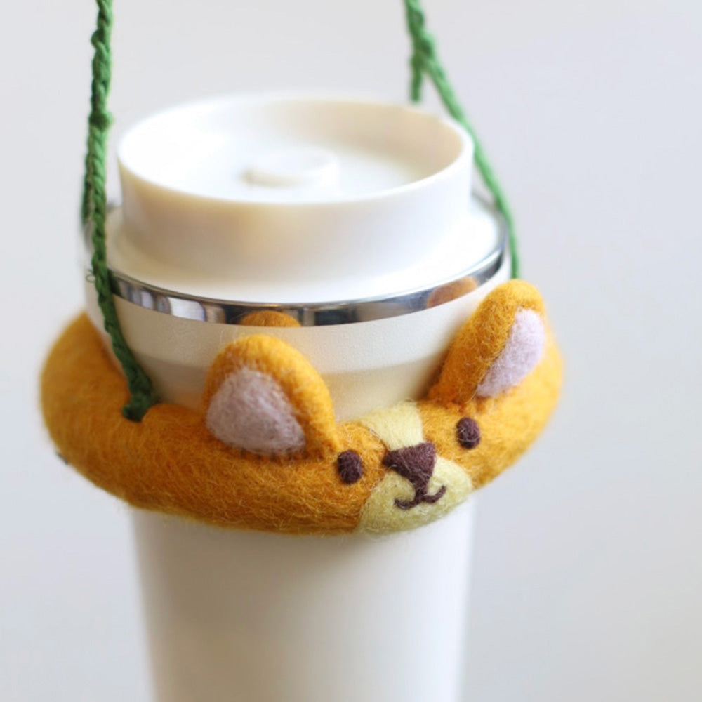 Sheep Mountain: Woolfelt Corgi Eco-friendly Cup Sleeve