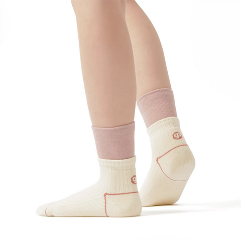 GOODPAIR SOCKS: LAPIS | OW Peach | Double Layer Mid Socks