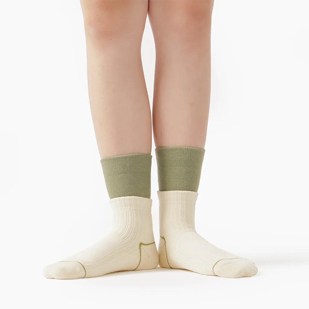 GOODPAIR SOCKS: LAPIS | OW Olive| Double Layer Mid Socks