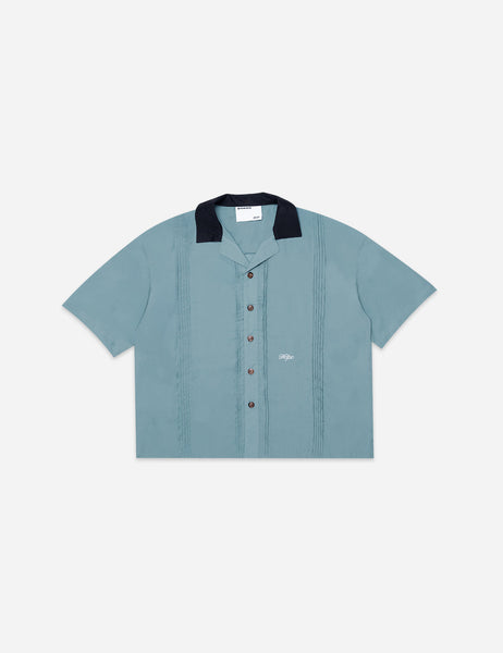 HdPc: Pleated Bowling Shirt (Sky Blue)