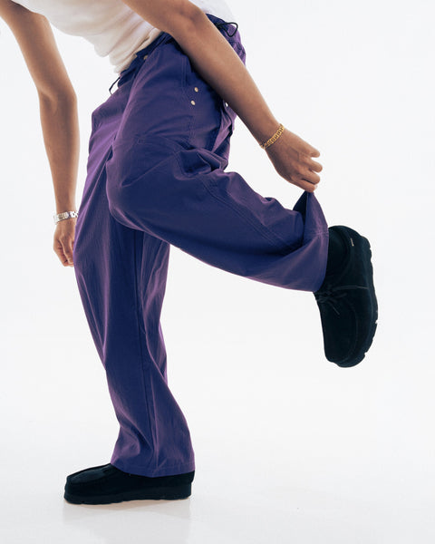 HdPc: Pleated Nylon Wide Pants (Purple)