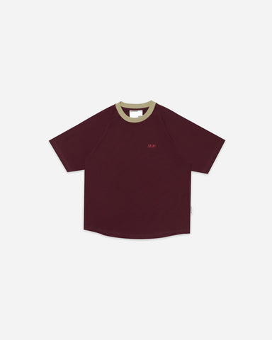 HdPc: Curved Boxy Raglan Tee (Burgundy)