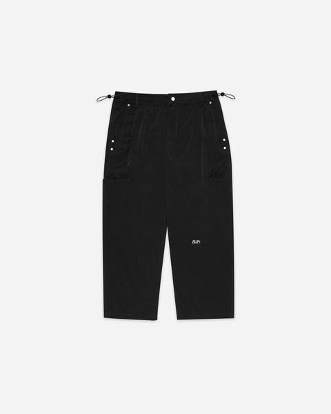 HdPc: Pleated Nylon Wide Pants (Black)