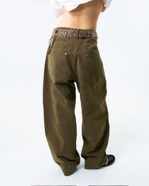 HdPc: Less Fancy Pleated Pants (Dark Olive)