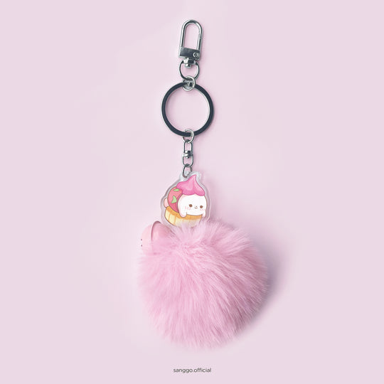 LOKA MADE Keychain: Sanggo Sweet Tooth Pompom