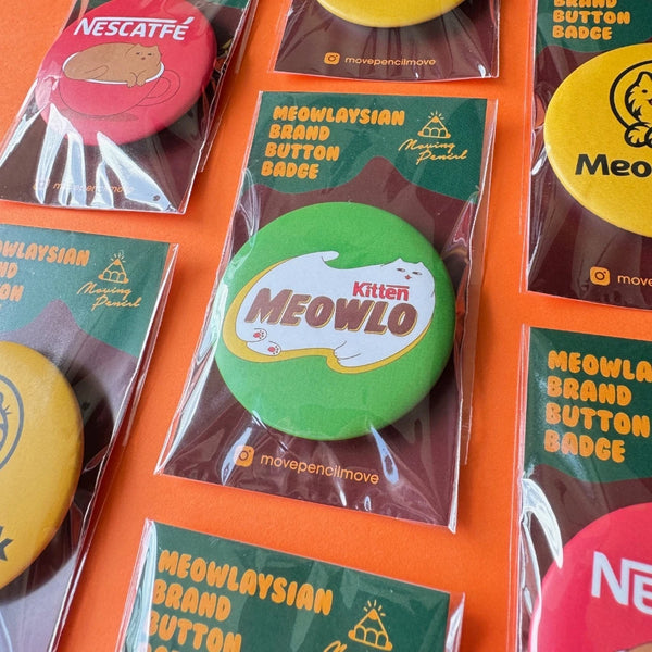 MOVING PENCIL DESIGN Button Badge