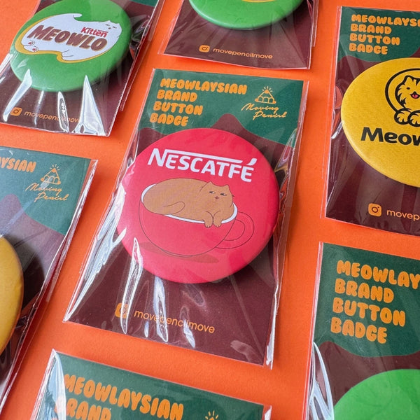 MOVING PENCIL DESIGN Button Badge