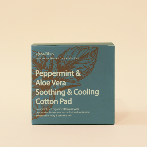 Herbbies Peppermint & Aloe Vera Soothing & Cooling Cotton Pad