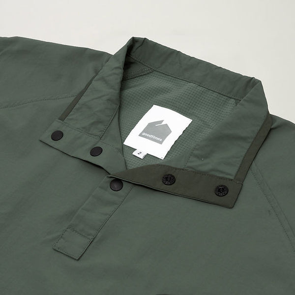 GOODTIMES WEAR Half Snap Pullover Shirt (Moss Green)