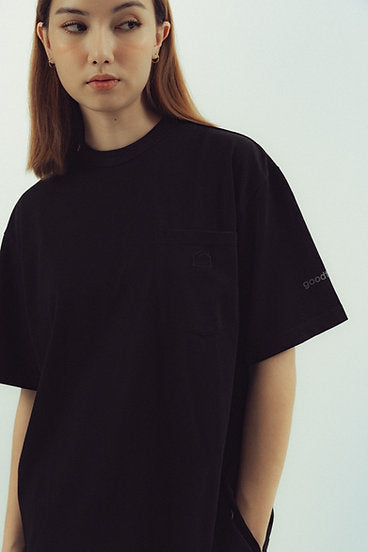 GOODTIMES WEAR Pigment Dyed Pocket Tee #02 (Black)