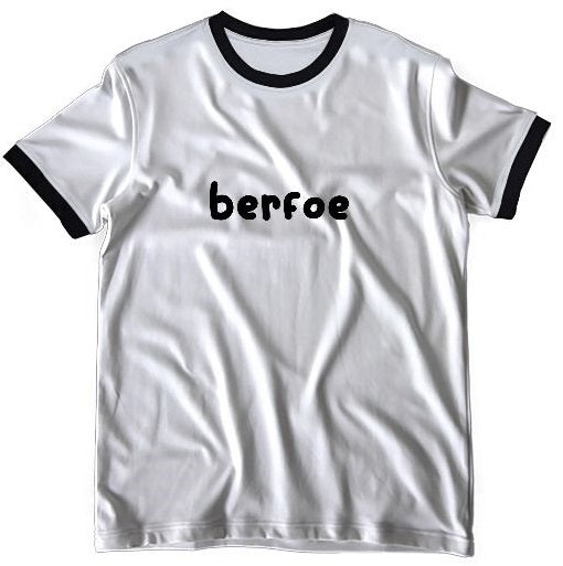 BERFOE T-Shirt : Ringer Tee White Black