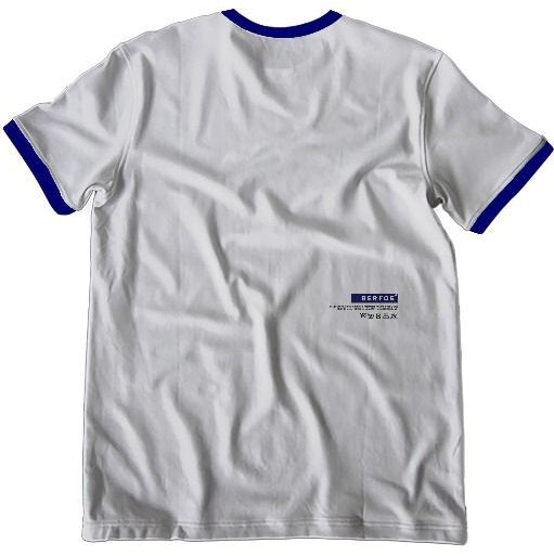 BERFOE T-Shirt : Ringer Tee White Blue