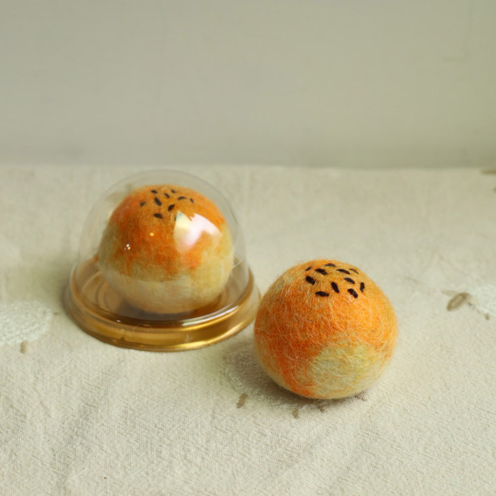 Sheep Mountain: Wool felt Handmade Egg Yolk Cake Fragrance Soap