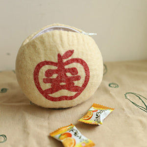 Sheep Mountain: Wool Felt Tainan Pancake Coin Purse