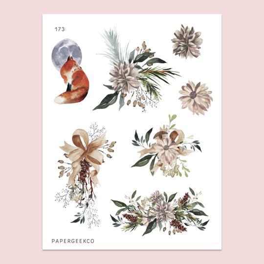 PAPERGEEK Serene - Floral Stickers 173