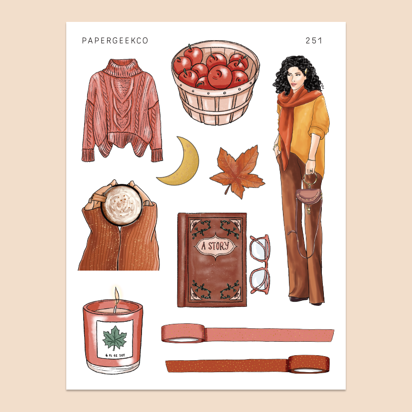 PAPERGEEK Autumn Fashion Stickers 251