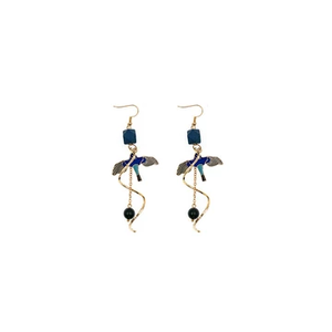 Mano Plus Ally Blue Swallow Earrings