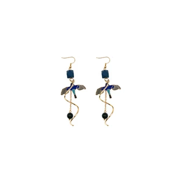 Mano Plus Ally Blue Swallow Earrings