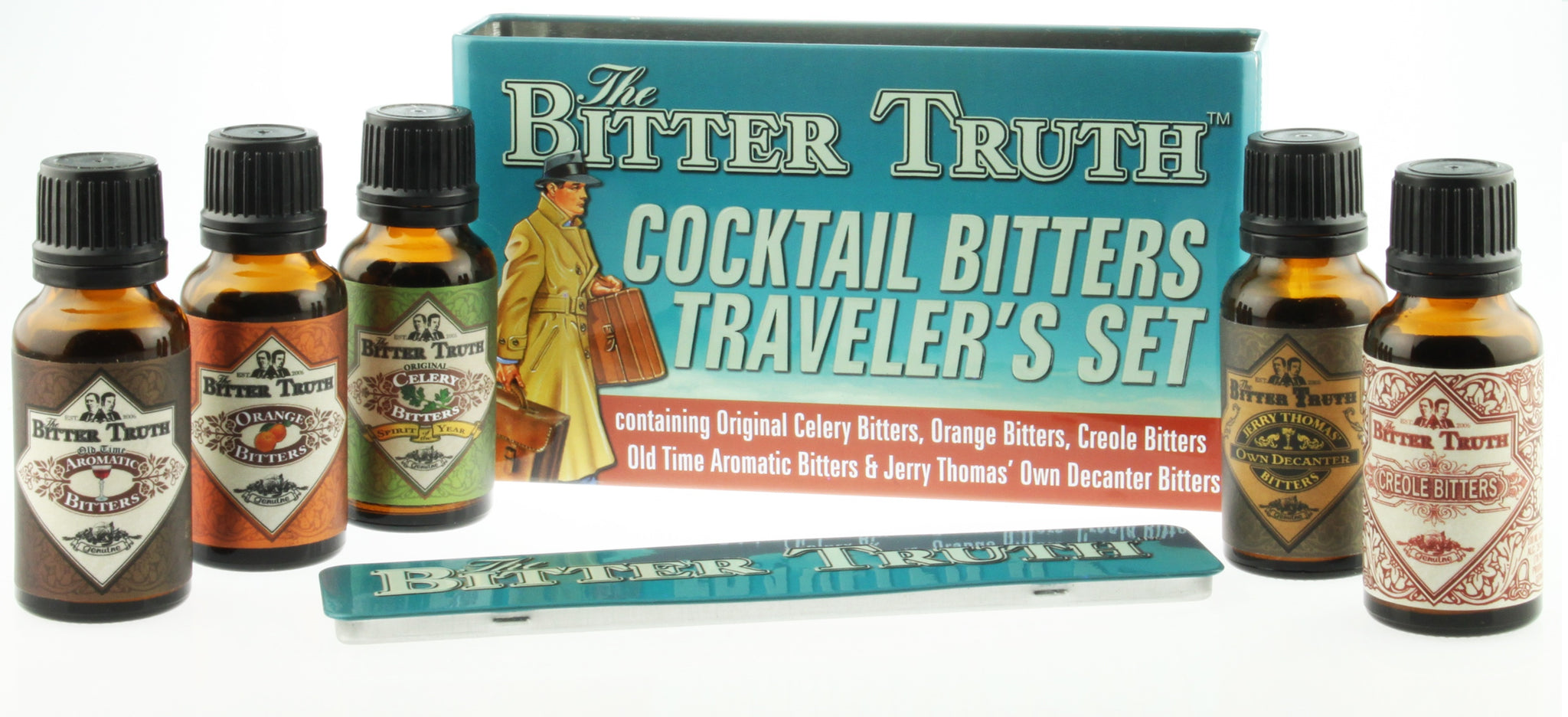 The Bitter Truth Cocktail Bitters Traveler's Set Gift Tin (20ml x 5)